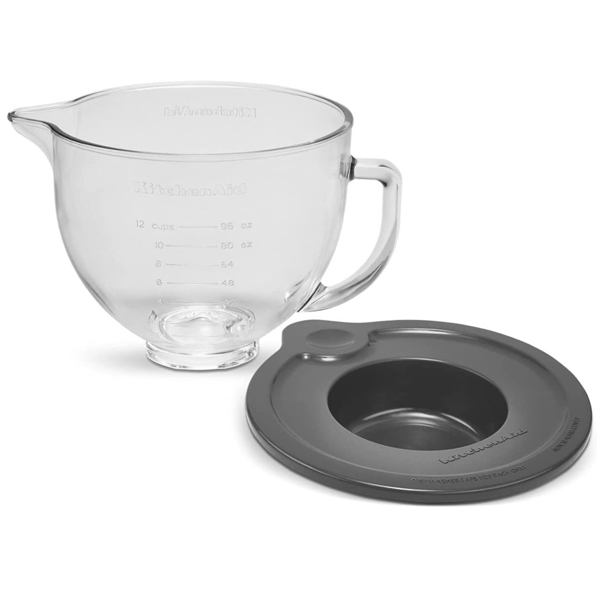 KitchenAid?? 5 Quart Tilt-Head Glass Bowl with Measurement Markings & Lid